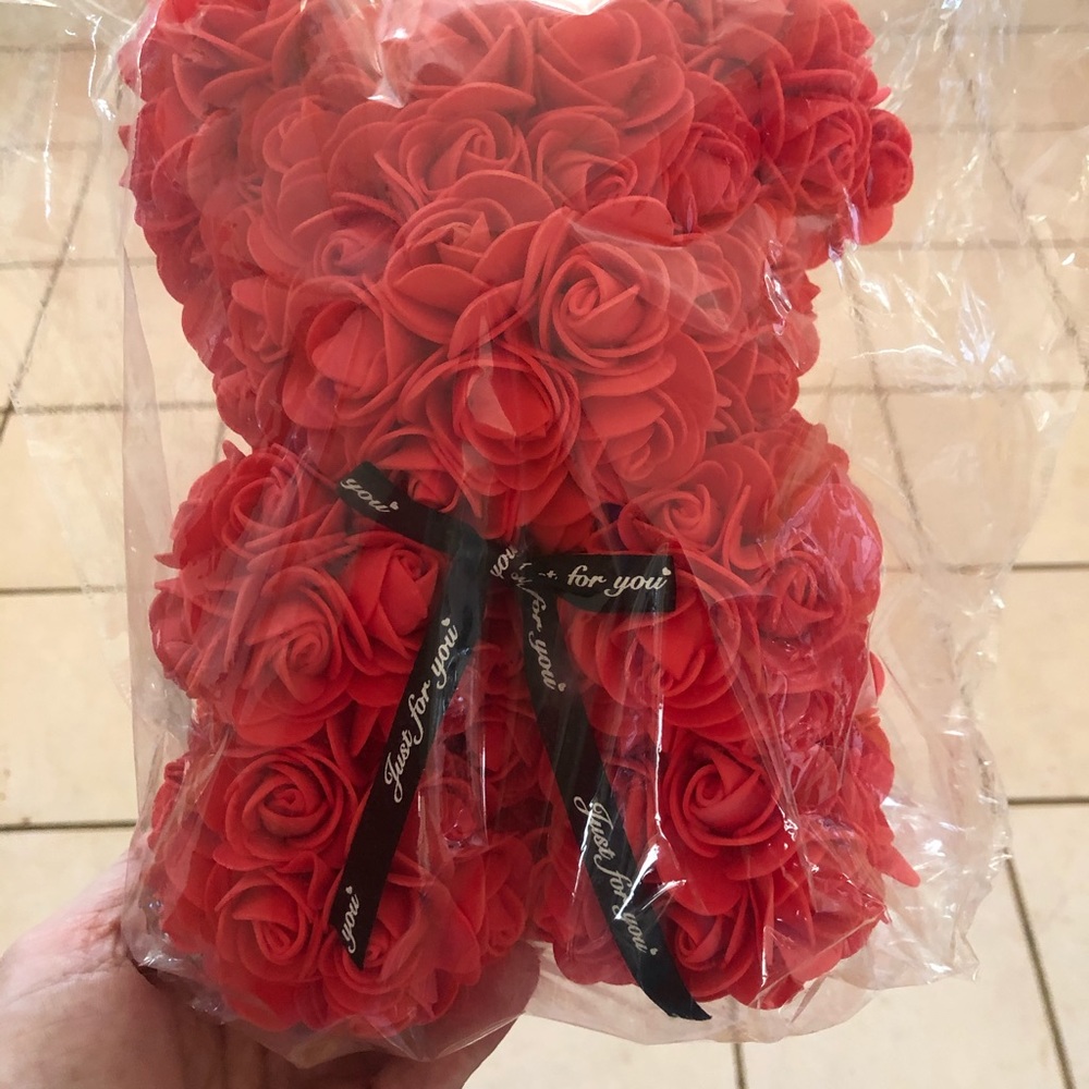 Red flower bear